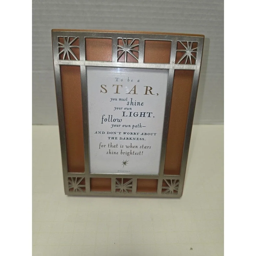 Hallmark inspirational picture frame metallic geometric‎ design Star Shine
